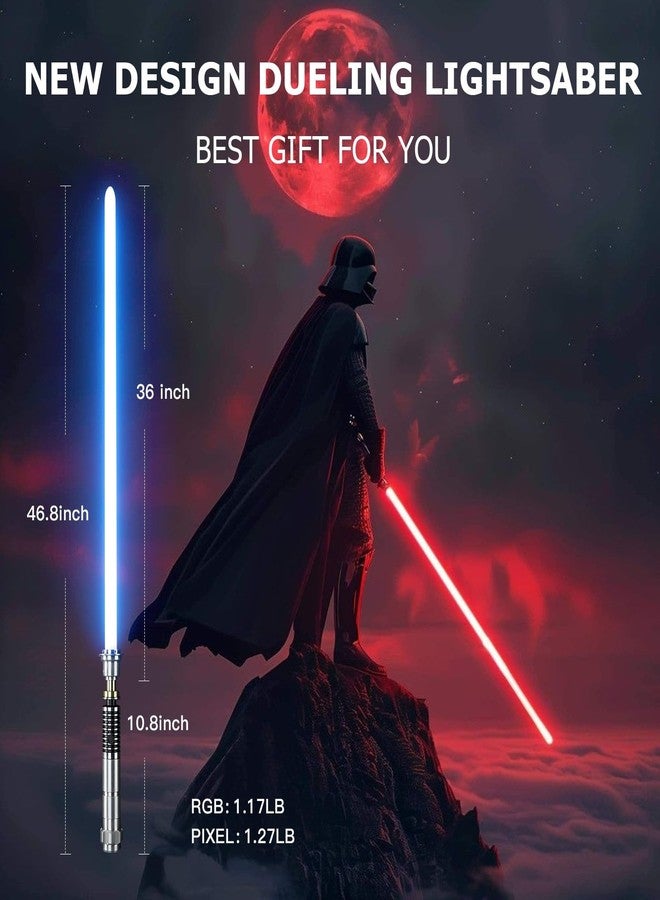 CVCBSER Upgrade App Control LK Dueling Lightsaber, Motion Control 16 Sets Sound Effects 3 Light Effects and 16 Colors Change, Smooth Swing Metal Light Sabers for Adults (RGB-LK) - Image 3